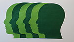 Collage aus Dummyprofilen in den zwei PH-Grüntönen