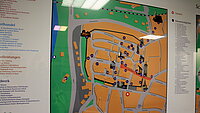 Übersichtskarte über die Altstadt und die Stadtmauern in Marbach