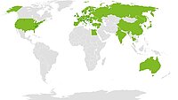 Weltkarte mit PH Partnern
