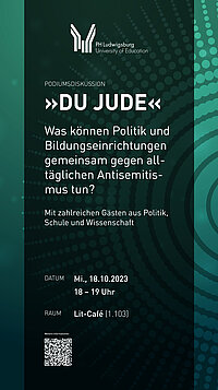Plakat Podiumsdiskussion "Du Jude"
