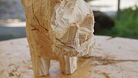 Holzskulptur Nilpferd