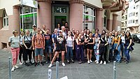 Gruppenbild im besuchten Stadtteil in Mannheim