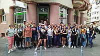 Gruppenbild im besuchten Stadtteil in Mannheim