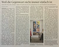 Zeitungsartikel über die Ausstellung "Hier und Jetzt" 2023