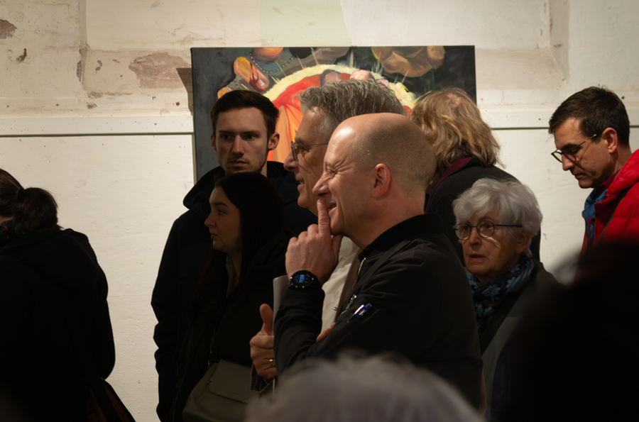Ausstellungsansicht bei der Vernissage