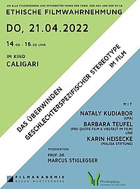 Plakat mit Termin und Titel der Veranstaltung