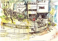 Zeichnung Haus Corbusier