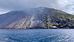 Blick vom Boot auf Stromboli