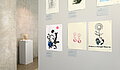 Blick in die Ausstellung Wort-Fläche-Raum & Resonanzraum in der Studiengalerie