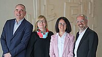 Das Rektorat der PH Ludwigsburg: Prof. Dr. Peter Kirchner, Vera Brüggemann, Prof. Dr. Elke Grundler, Prof. Dr. Jörg-U. Keßler (v.l.n.r.)