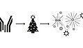 Motiv Weihnachtskartenwettbewerb 2024: Piktogramme