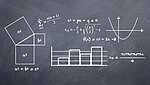 Mathematische Formeln an einer Tafel