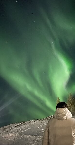 Emily Zander mit dem Bild "Nordlichter in Alta" (UiT, Norwegen)