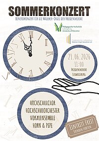 Ank&uuml;ndigungsplakat f&uuml;r das Sommerkonzert der Hochschulmusik der PH