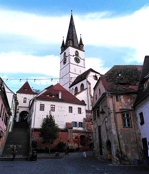 Die evangelische Stadtpfarrkirche Sibiu (Hermannstadt), 15. Jhd.