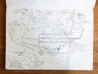 Seite aus dem Skizzenbuch von Olivier Kugler