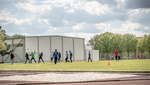 Studierende spielen Fußball