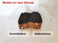 Rückschreitende Erosion: Wasserfall im Klassenzimmer vor dem Einsatz