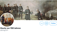 Screenshot der Twitter-Hauptseite "heute vor 150 Jahren".