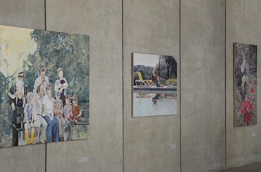 Blick in die Ausstellung "Gestern im Kaleidoskop" von Annette Trefz