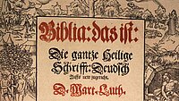 Titelblatt der Lutherbibel von 1545