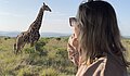 Leonie Rall mit dem Bild "Giraffen in der Wildnis bestaunt" (University of the Free State, Südafrika)