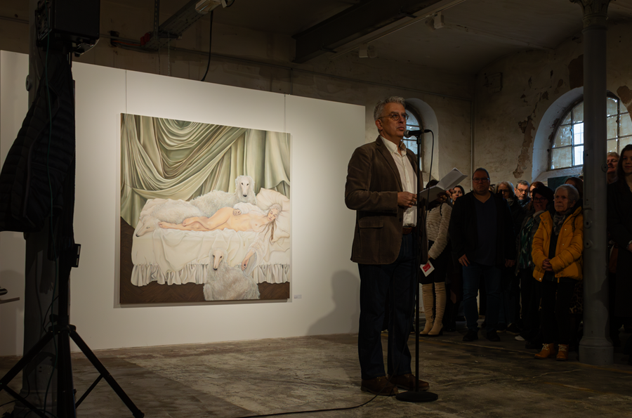 Ausstellungsansicht bei der Vernissage