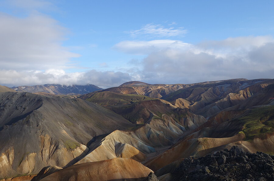 Die Aussicht über Landmannalaugar