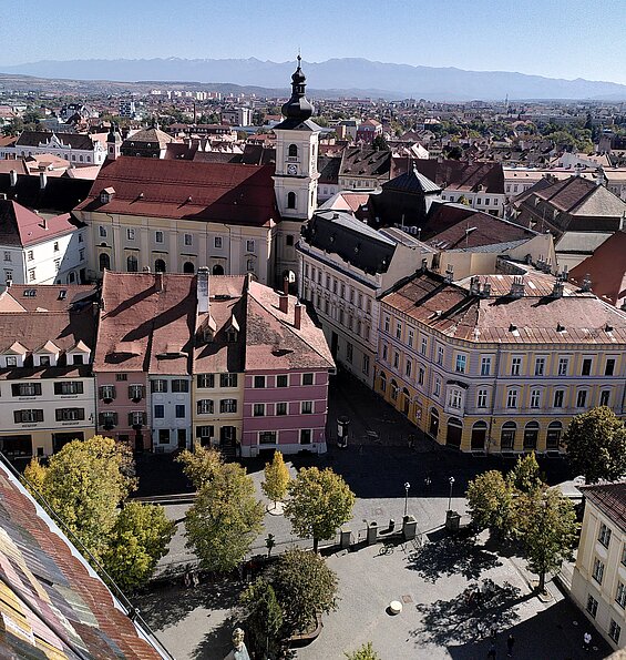 Sibiu (Hermannstadt) von oben