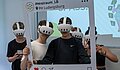 Schüler mit VTechBrillen im Rahmen eines Workshops auf dem Lernfestival der PH Ludwigsburg