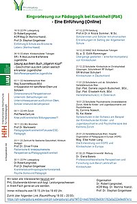 Programm zur 1. Ringvorlesung