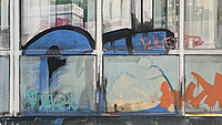 Malerei: Fassadendetail mit Grafitti