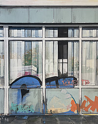 Malerei: Fassadendetail mit Grafitti