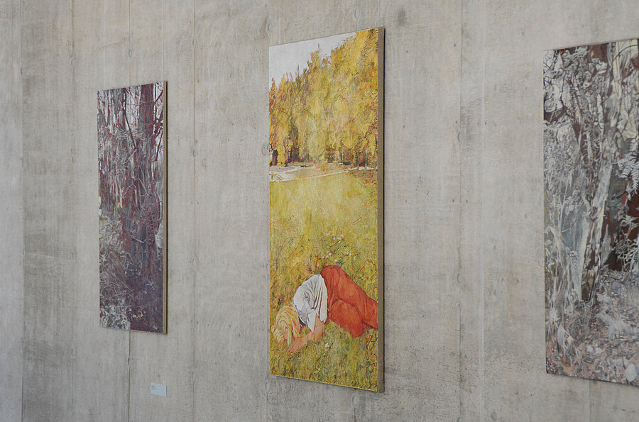 Blick in die Ausstellung "Gestern im Kaleidoskop" von Annette Trefz