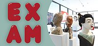 Einladungskarte Ausstellung EXAM und Werkstück