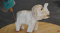 Holzskulptur Elefant